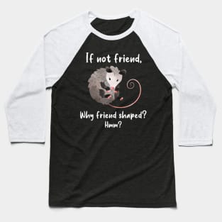 Opossum Friend Shaped Baseball T-Shirt